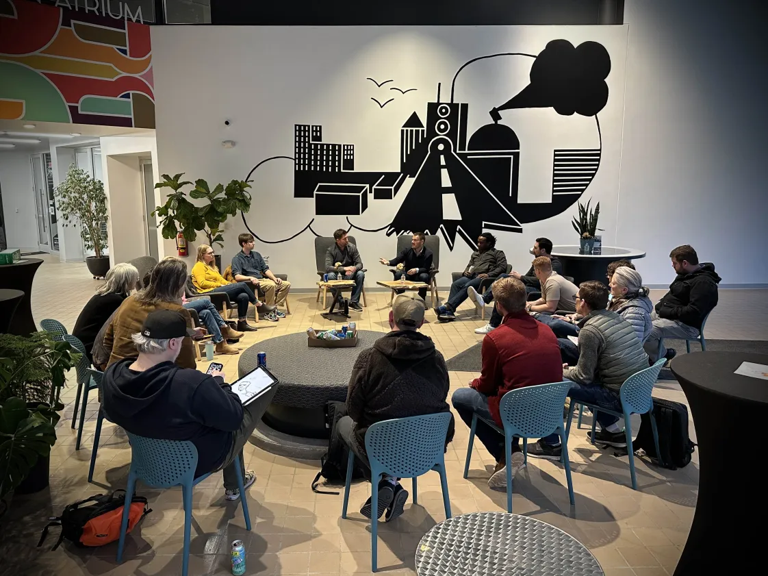 Alex working with a group on AI strategy